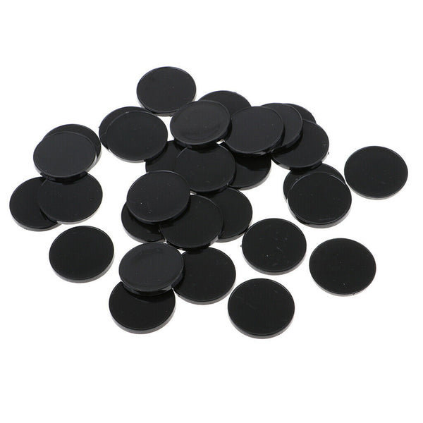 30x Round Black Plastic Bases 22mm - for Infinity,  RPG Wargaming