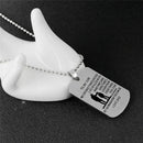 Father Son Dog Tag Link Chain Pendant Necklace Kids Love Gift Military PendaB3C
