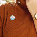 Cartoon Round Letters Enamel Brooch Jacket Clothes Sweater Backpack Badges
