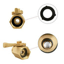 2pcs Heavy Duty 3/4" Brass Shut Off Valve Garden Hose Connector, Water Shut-Off