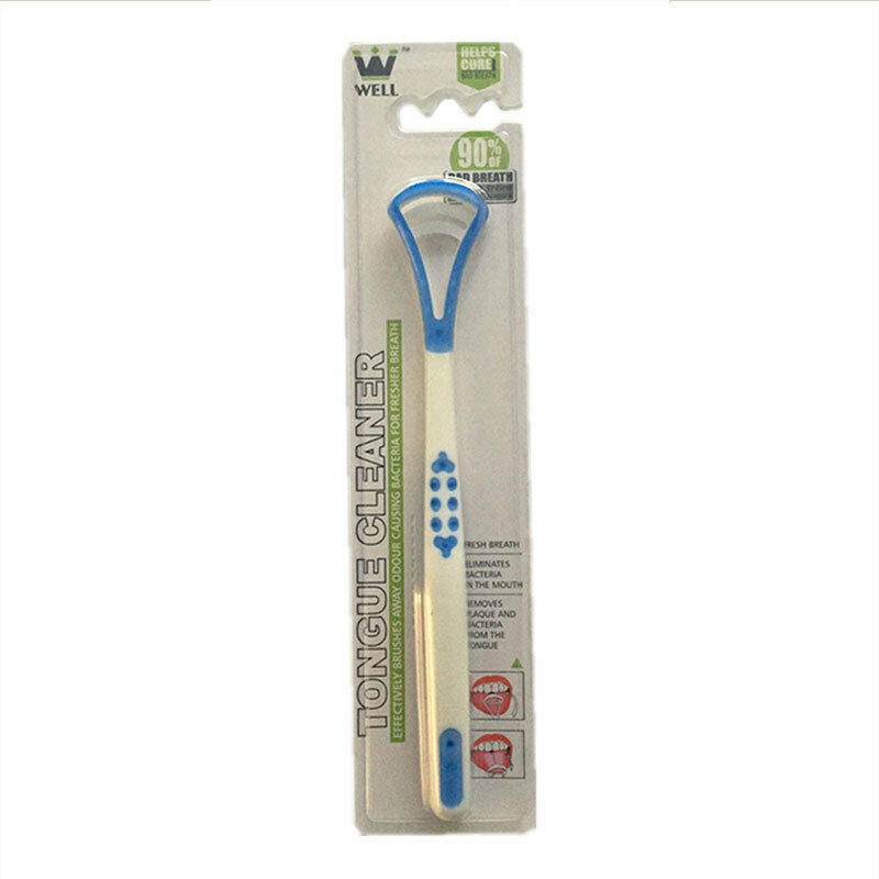 Tongue Cleaner Soft Dental Care Brush Oral Clean Bad Breath Scraper Handle PTM