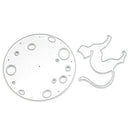 Round Cat Metal Cutting Dies Stencil DIY Scrapbooking Embossing Paper Craft