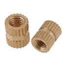 M4 x 4mm Female Thread Brass Knurled Threaded Insert Embedment Nuts 200PCS W9M5