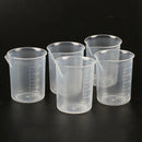 5 pieces of 100 ml Transparent measuring cup Laboratory plastic measuring c C1C1