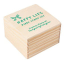 25xHappy Life diary stamp DIY rubber stamp wood stamp with wooden box