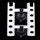 Suction Cup Fishing Rod Holder Boat Marine Tube Rod Rack 2 Tube Holder White