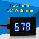 0.36inch LED Digital Voltmeter DC 4.5-30V Two Line Volt Meter(Blue)