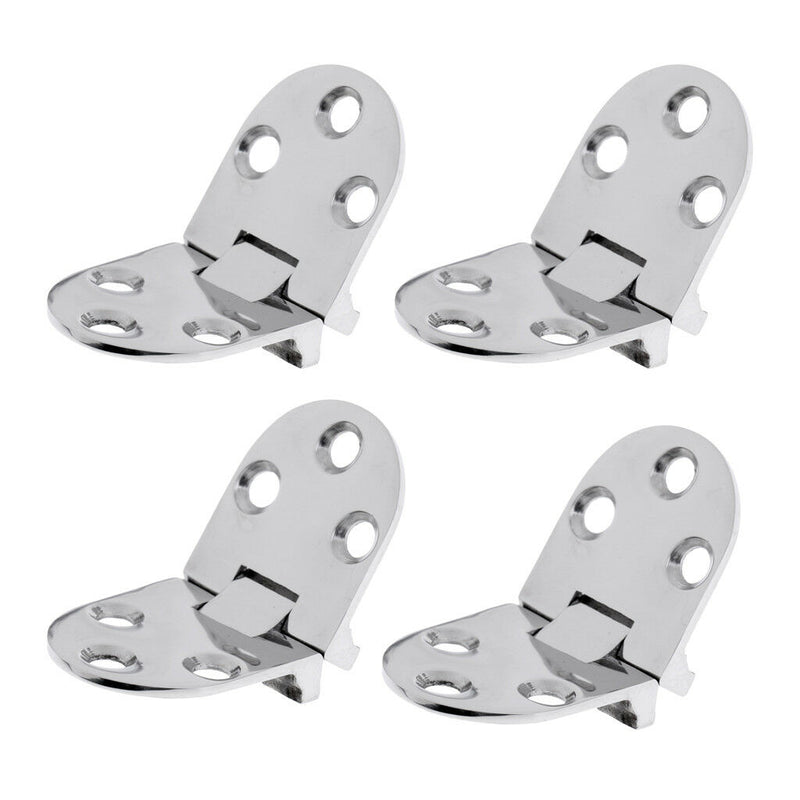 4pcs Stainless Steel Boat RV Yacht Cabinet Cupboard Strap Hinge Door Hinge