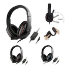 3.5mm Wired Gaming Headset Headphone Mic for PS4 PC Laptop Smartphone Red