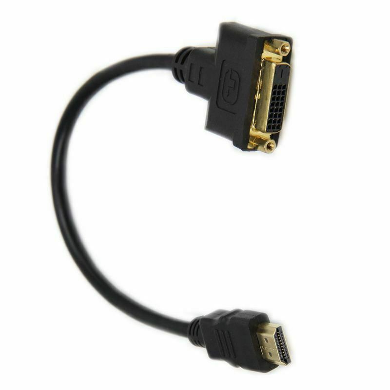 30cm HDMI Male to DVI-D 24+1 Pin Female (M/F) Video Cable Adapter Plug I9X5