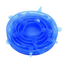 2 Set Blue Silicone Stretchy Wrap Lids Pot Bowl Covers Food Stayfresh SAFETY
