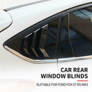 Car Rear Window Blinds Side Louvers Vent For Ford Focus ST RS MK3 2012-2018