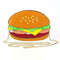 Woman Cupcake PU Chain Bag Popcorn Fries Crossbody Messenger Bag (Hamburger