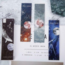 30Sheet/Pack Poetry Bookmarks Set Cute Astronaut Space Poems Bookmark,