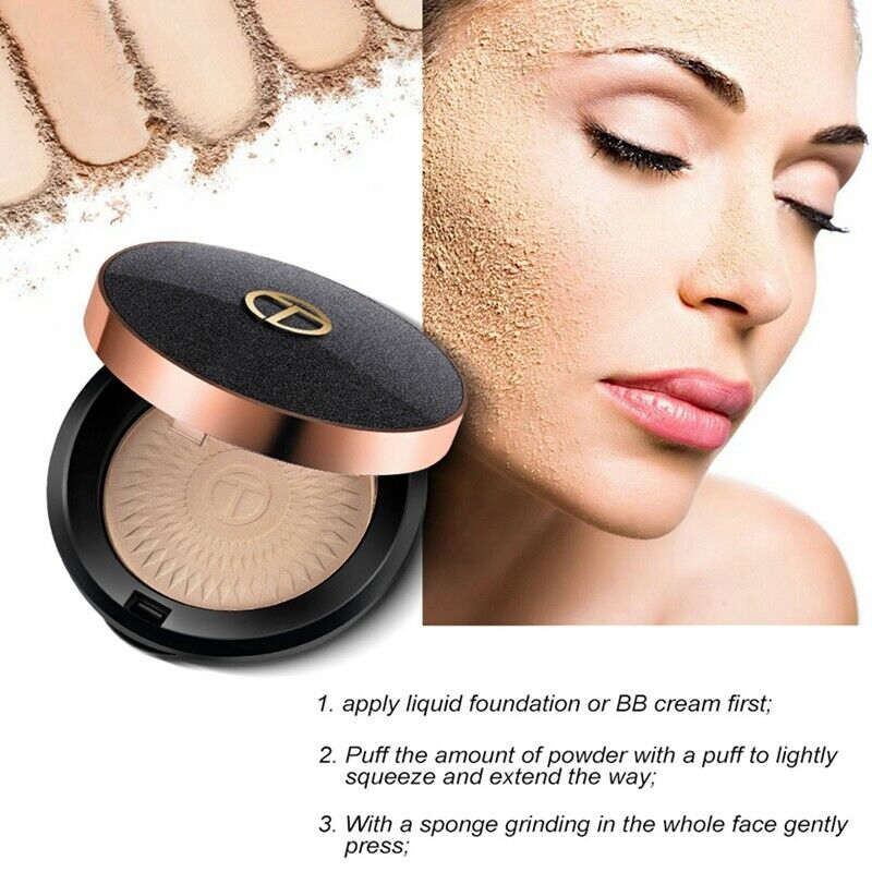 O.Two.O Natural Face Powder Mineral Foundations Oil-Control Brighten Concea X5J5