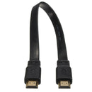 Short HDMI Male to Male Plug Flat Cable Cord Full HD for Audio Video HDTV T
