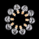 10pcs glass cork bottle glasses ampoules wool bottle pendants heart form N1Y2