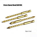 4Pc 6Mm- 12Mm Hex Shank Titanium Tungsten Drill Bit Carbide Tile Glass Cros E7Y8
