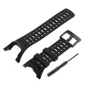 Watch Band Silicone Rubber For Suunto Ambit 1/Ambit 2/Ambit 3 Black Strap Steel