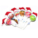 12Pcs New Mini Santa Hat Lollipop Cover Wraps Tops Toppers Christmas Decor do 3C