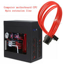 8-Pin ATX CPU ATX Red Sleeve 30CM Extension Cord Shalkds 2 Cable Comb d OFO