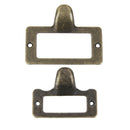 10 X Victorian Style Label Holder Cupboard Drawer Cabinet Door Pull Handle S