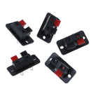 5Pcs 2 Positions push in spring load audio speaker terminals panel connec HgTEU