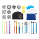 47Pcs Mandala Dotting Tool Kit Stencil Ball Rocks Stone Painting Drawing Set