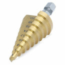 3 Pcs High-Speed Steel Step Drill Bit Set Power Tools Cone Titanium Coated