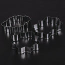 3pcs Fondant Cookie Cutters Stainless Steel Baking Tools Cakes Decor Tool