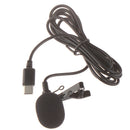 Universal Type-C USB Mini Lavalier Lapel Microphone Clip-on Mic Mobile Phone Kw