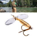 Metal Fishing Lures Spinner Spoon Baits Bass Crankbait Hook Tackle 9cm 16.5g New
