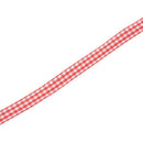 45m Full Reel Cut Lengths Gingham Ribbon Sewing Crafts, 10mm Wide Red