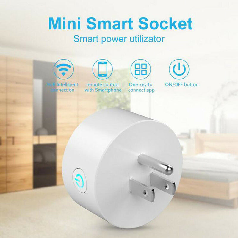 Mini WiFi Smart Plug Remote Control Timer Switch Power Socket US Plug Outlet