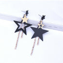 New arrival stars Tassels asymmetric Long drop Earrings for women girls mod