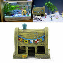 2 x Funny Castle House Aquarium Fish Tank Scenery Ornament Decoration DIY Double