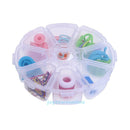 Portable Crochet Knitting Tool Supplies Kit Mixed Color Stitch Set for DIY Craft