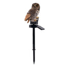 Solar Power LED Owl Lawn Light Waterproof Yard Landscape Lamp (Light Brown) A