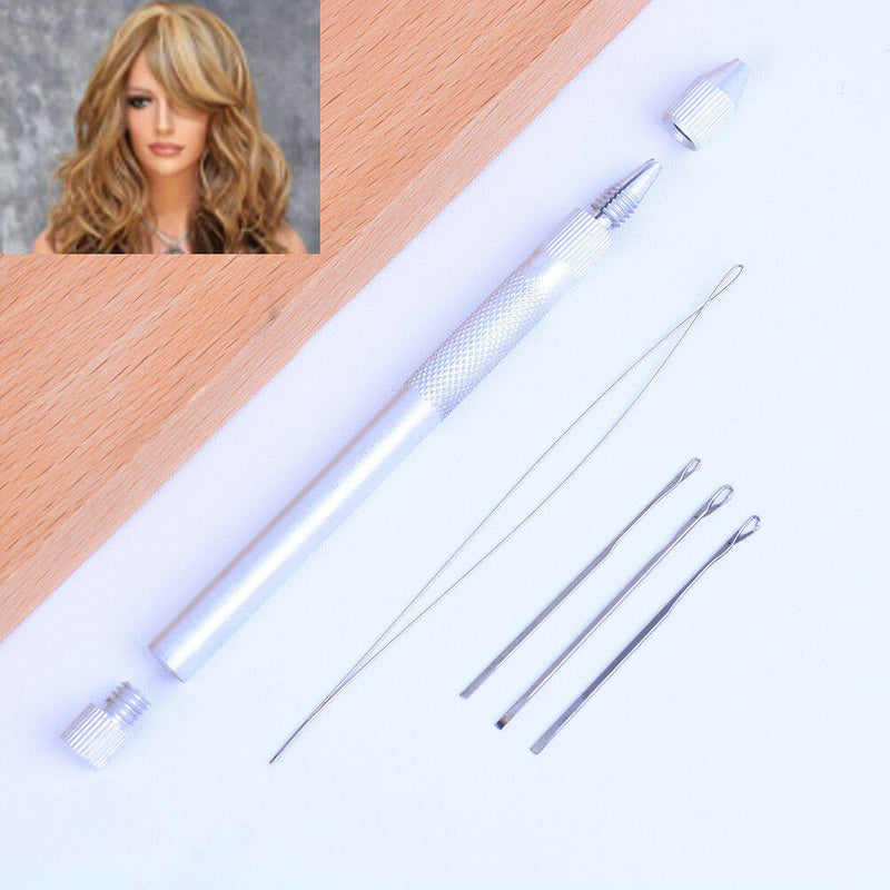 Hair Extension Hook Pulling Tool Kit Needle Threader Micro Ring Beads Loop ho Cy