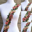 Flower Embroidered Trim Lace Ribbon DIY Hollow Wedding Craft D0T8 L0Z1 X8B0