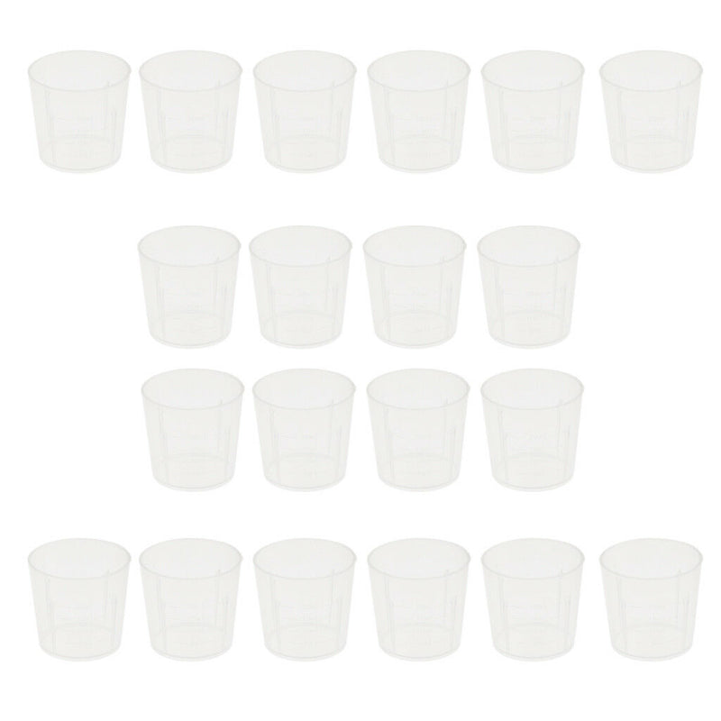 20pcs 20ml Plastic Lab Test Liquid Measuring Container Cups
