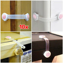 10pcs Baby Drawer Cupboard Cabinet Door Drawers lengthened Safety Lock Latc T2C8