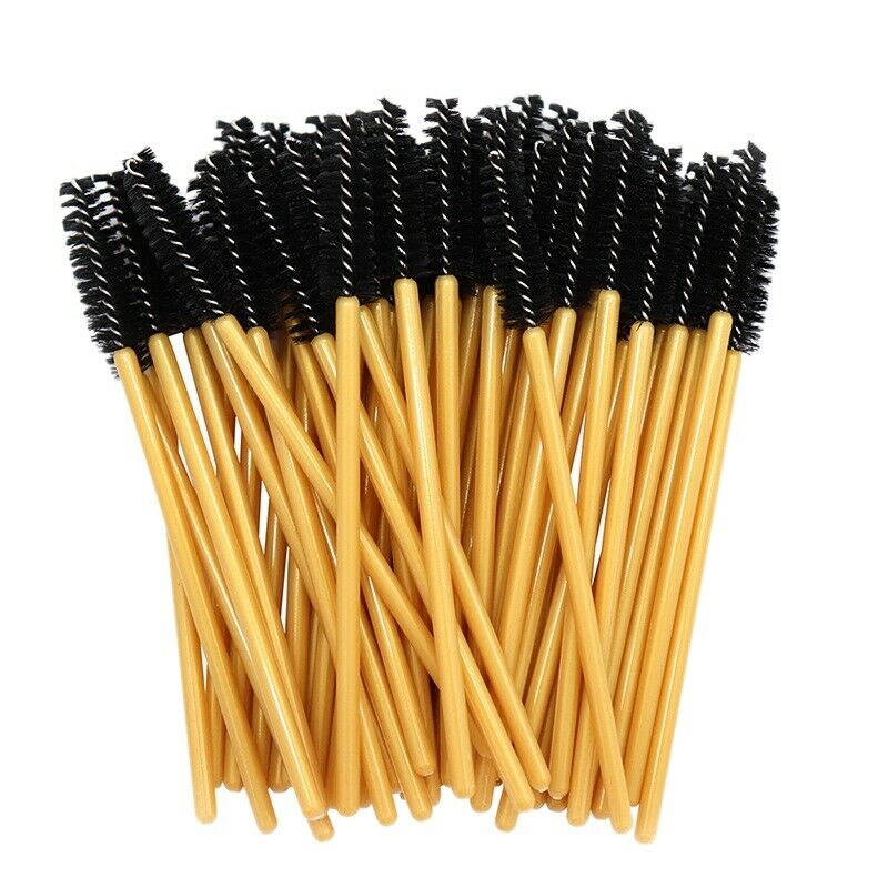 1/50Pcs/Pack Disposable Mini Eyelash Brushes Mascara Applicator Wand Brushe R1E6