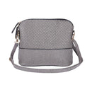 Women Fashion Crossbody Bag PU Plaid Deer Pendant Shoulder Bag(Grey)