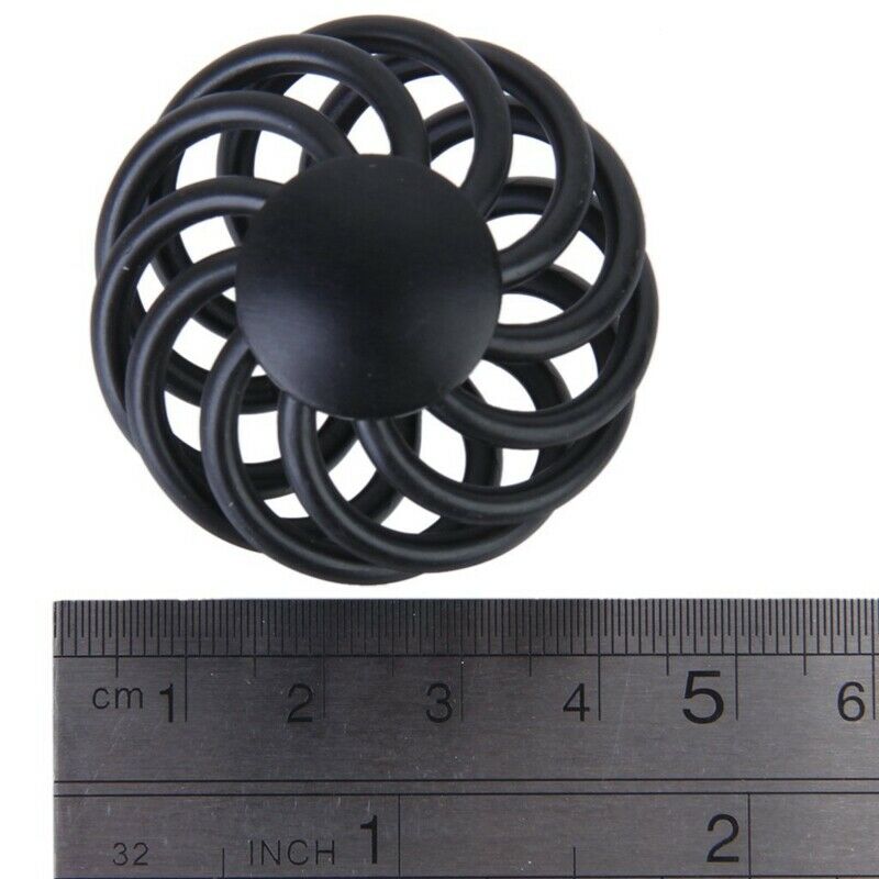 1 x Spiral Cage Design Cabinet/Cupboard/Wardrobe Handle Knob---Black