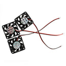 3 Pcs 4cm 2 Pin DC Brushless 12VDC 0.10A CPU Cooler Cooling Fan Black