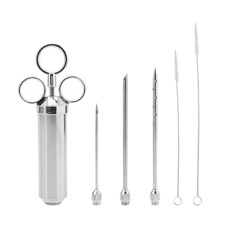 1 Set Turkey Baster Barbecue Basting Brush W/ Meat Marinade Injector