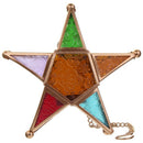 Multicolour Glass Star Votive Tea Light Candle Holder Hanging Lighting Lant A1U7