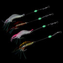 5pcs Soft shrimp bait luminous silicone prawn fishing lures hook bait 5 colorsOZ
