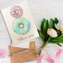DIY Diamond Painting Greeting Card Doughnut Print Birthday Valentine Bless Gift